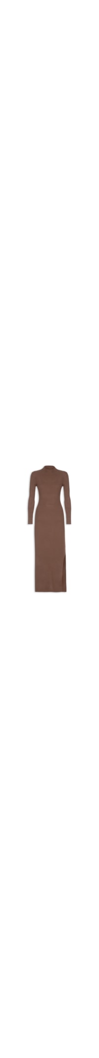 Vestido Manga Longa - Marrom