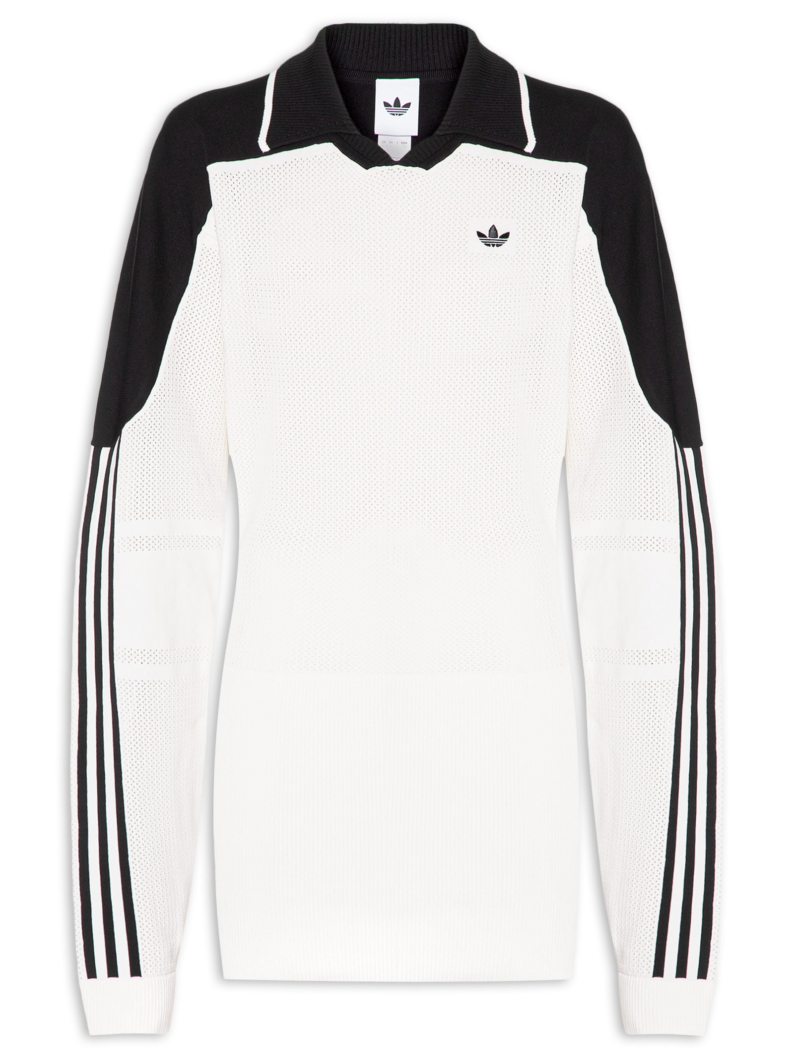 Vestido Manga Longa Premium Branco Adidas Originals