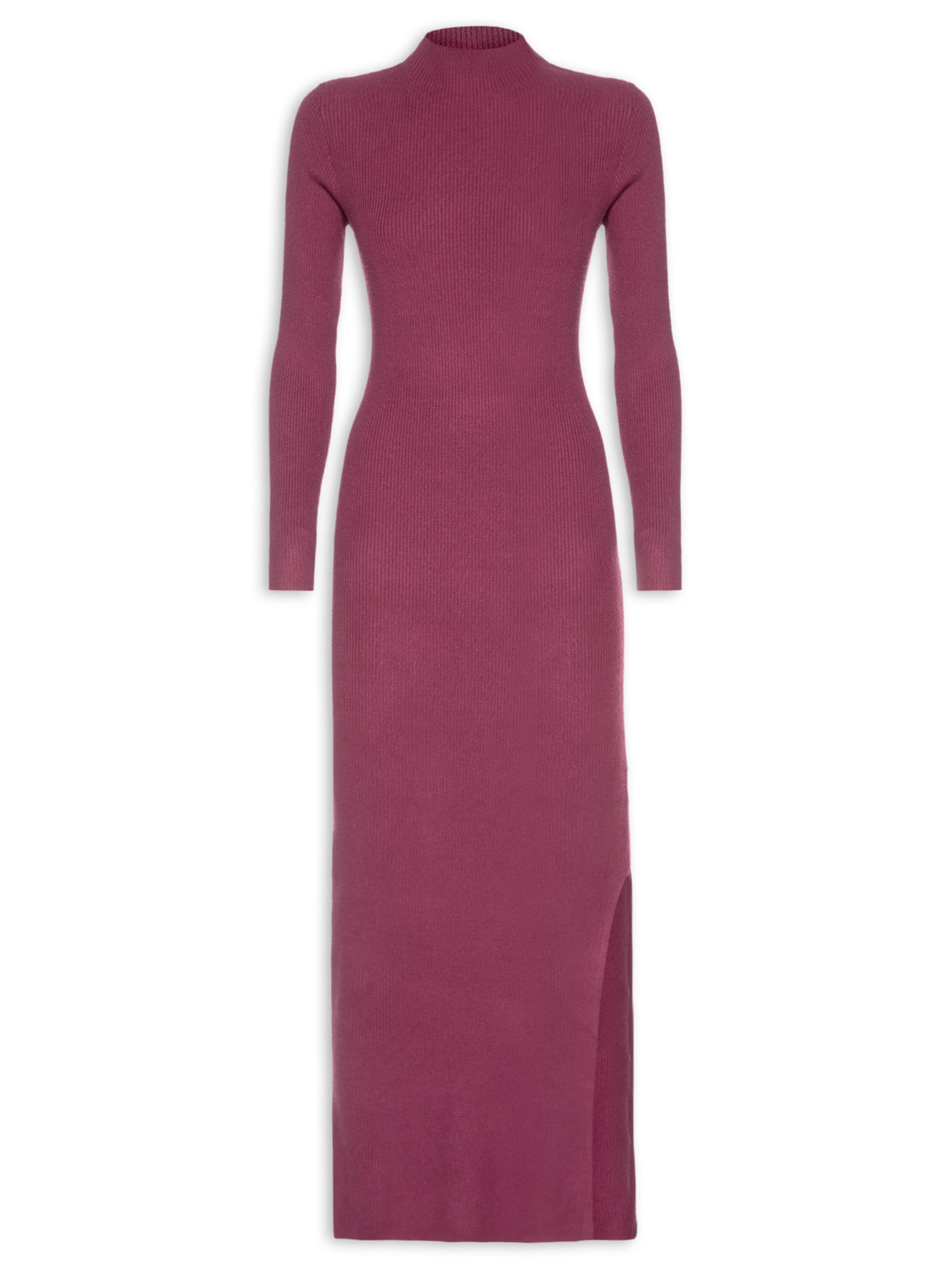 Vestido Manga Longa Vermelho Basiq