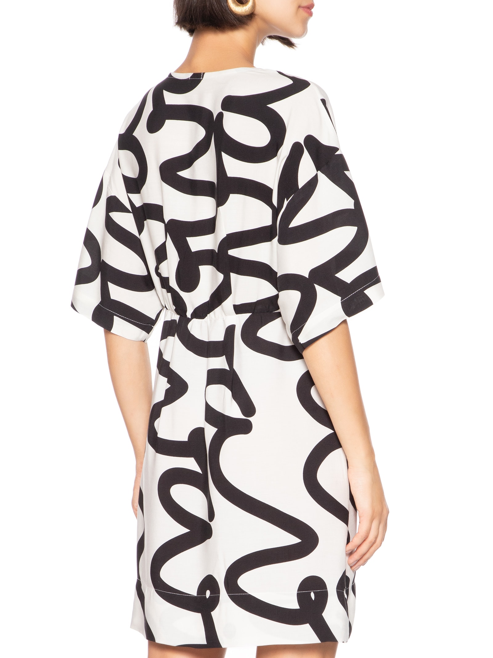 Vestido Manga Viva Branco Cantão