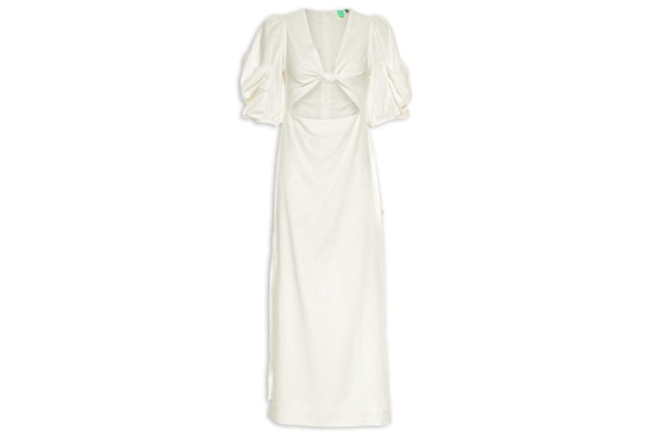 Vestido Mangas Nó Frente - Branco