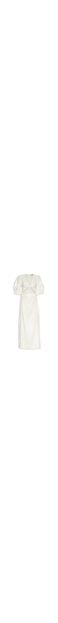 Vestido Mangas Nó Frente - Branco