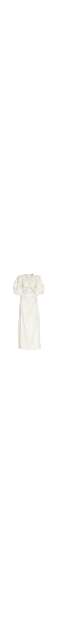 Vestido Mangas Nó Frente - Branco