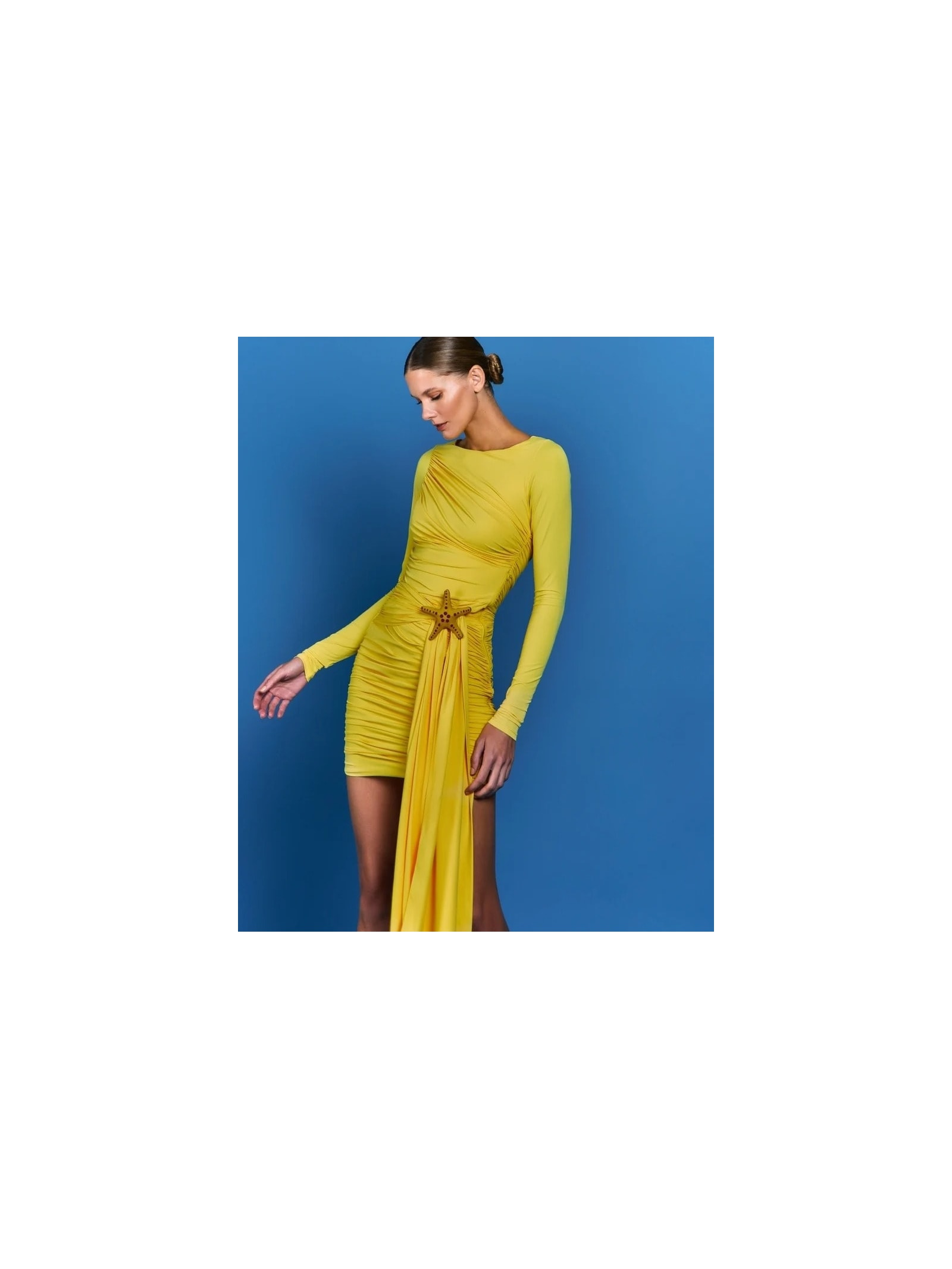 Vestido Mareh Asterias Amarelo Shop Ginger