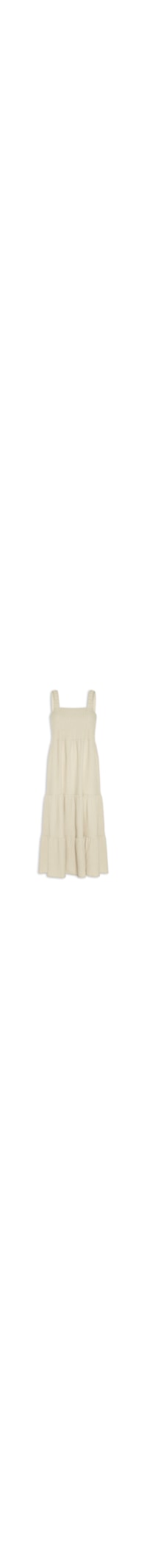 Vestido Marias Franzido - Bege