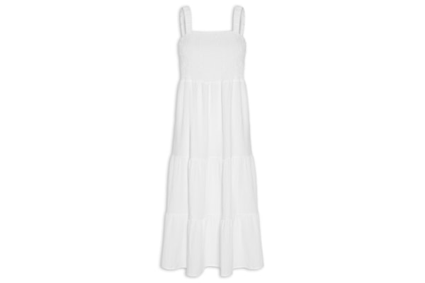 Vestido Marias Franzido - Branco