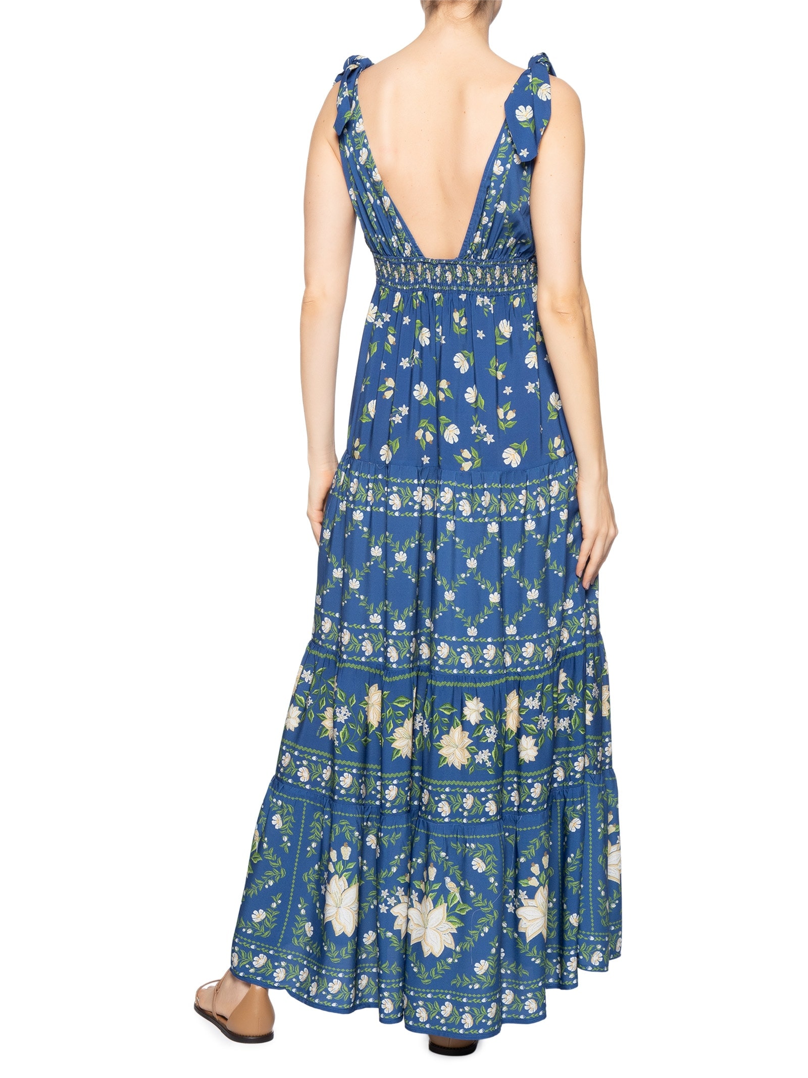 Vestido Marias Jardim de Azaleas Azul Farm
