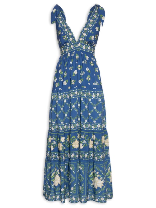 Vestido Marias Jardim de Azaleas – Azul