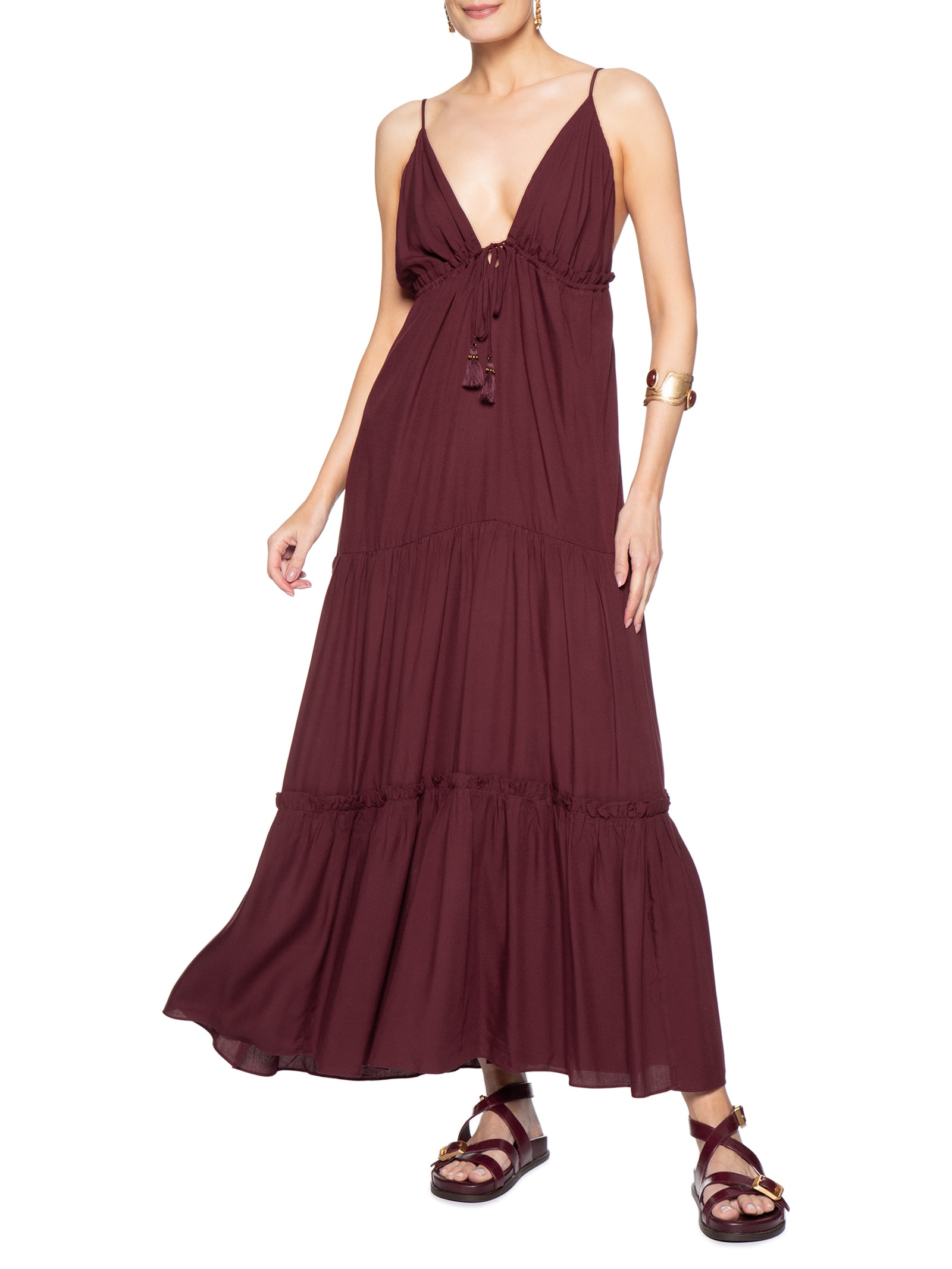 Vestido Marias Marrom Dress To