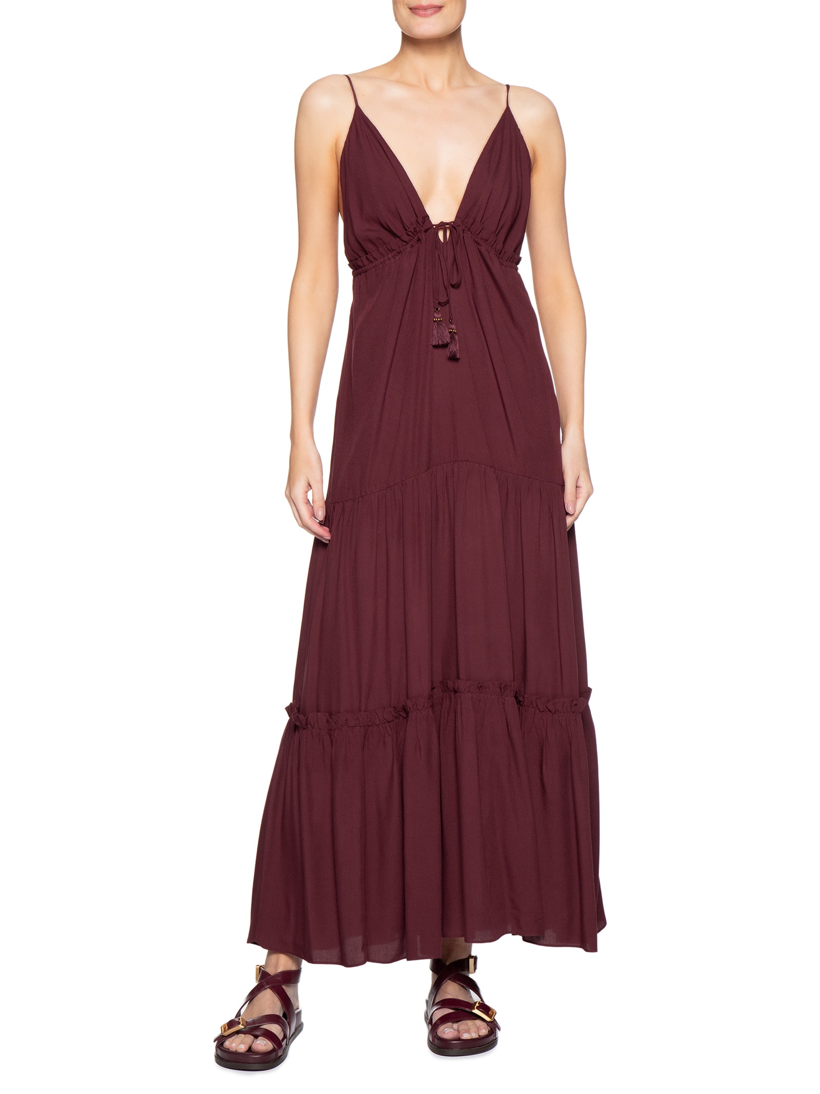 Vestido Marias Marrom Dress To