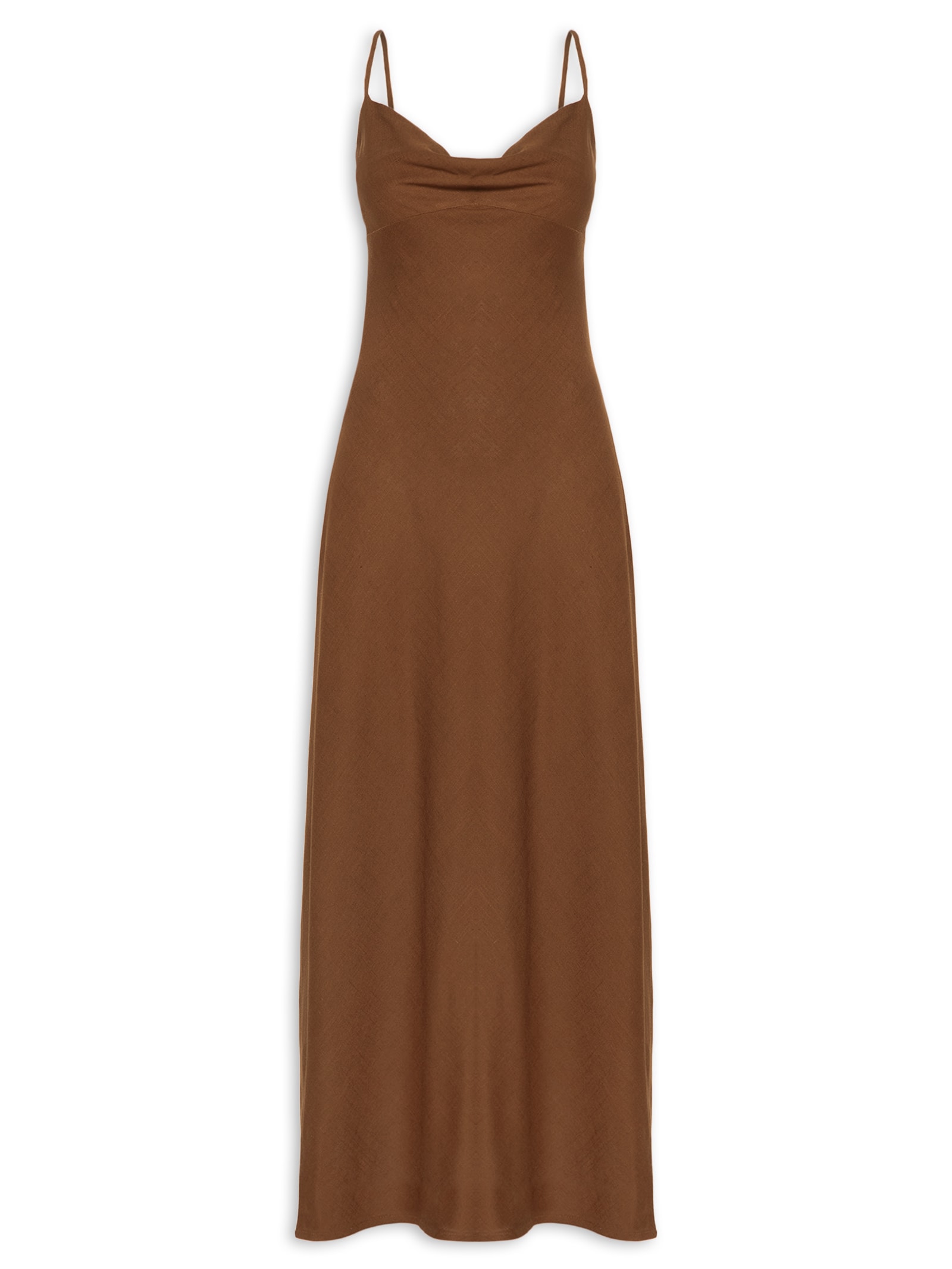 Vestido Martina Porto Marrom Panô