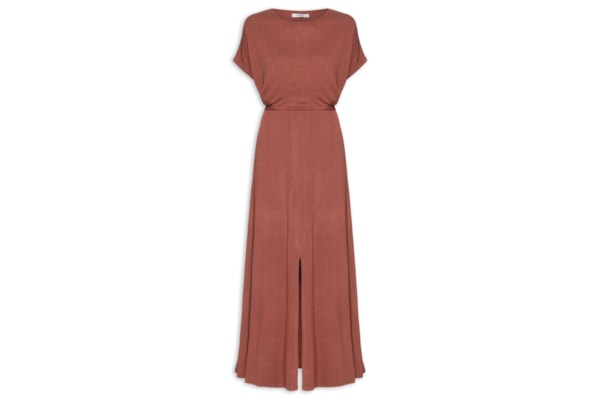 Vestido Maxi Manga Morcego Transpassado - Vermelho