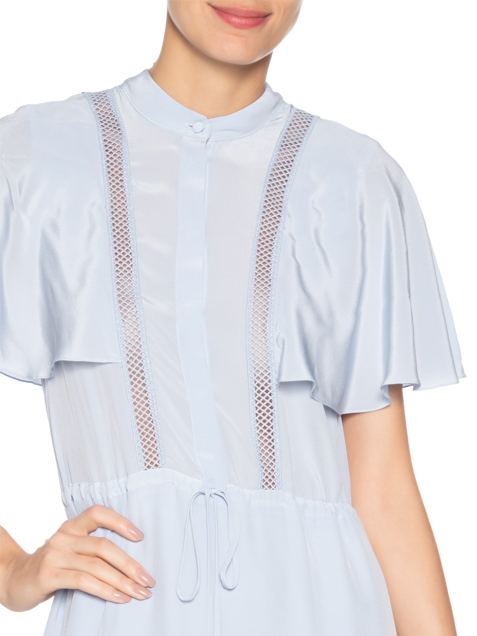 Vestido Maxine Seda Azul Le Lis