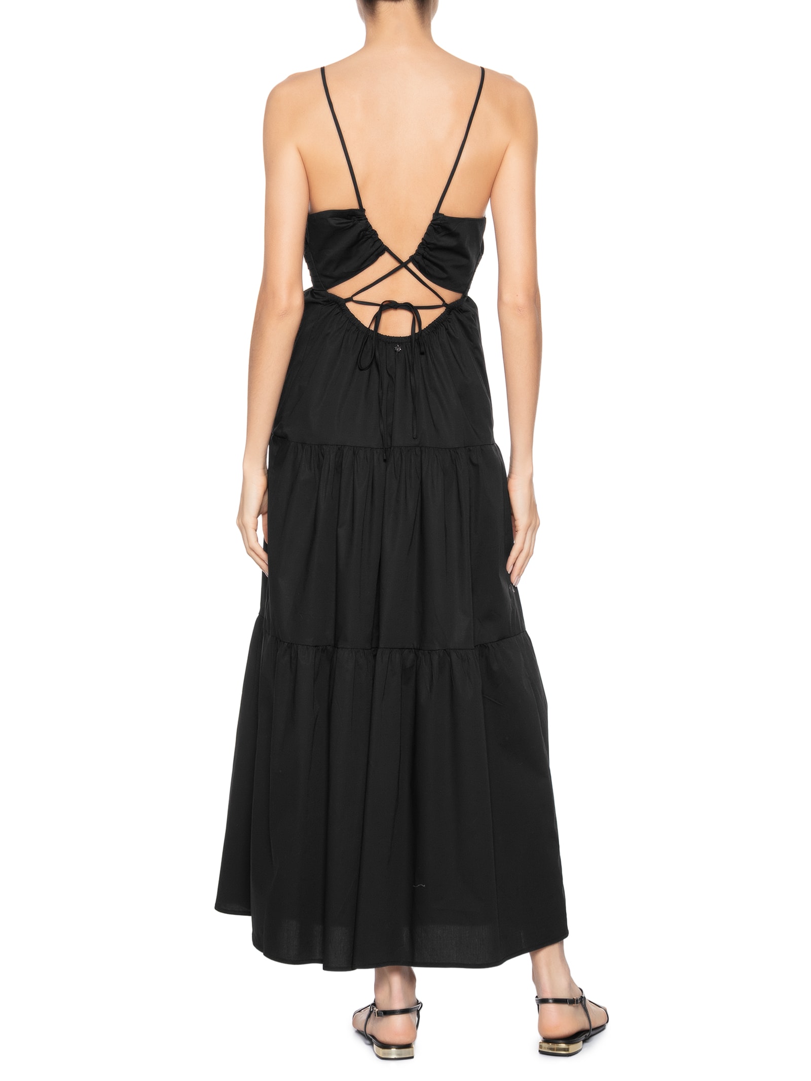 Vestido Metal Decote Preto Le Lis