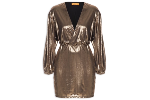 Vestido Metalizado - Dourado