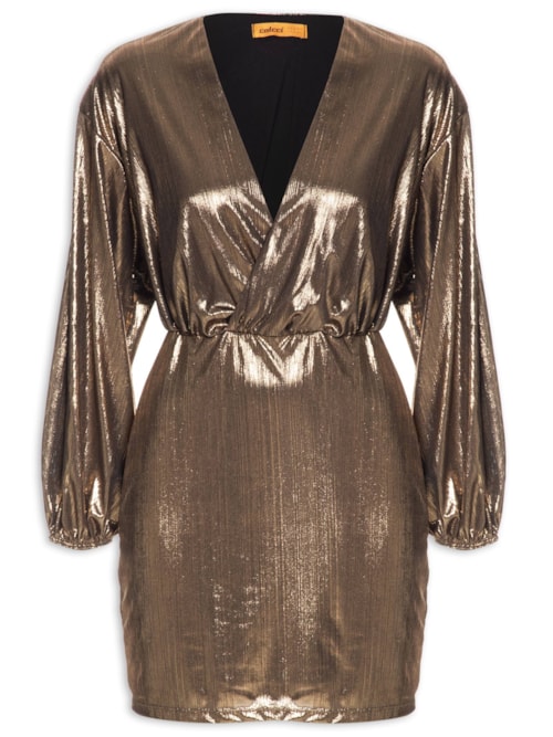 Vestido Metalizado – Dourado