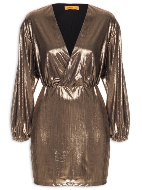Vestido Metalizado - Dourado