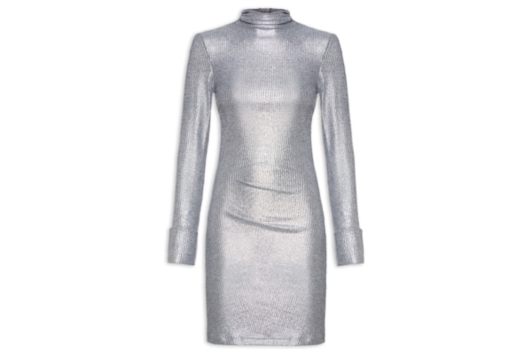 Vestido Metalizado - Prata