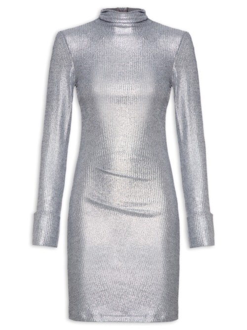 Vestido Metalizado - Prata