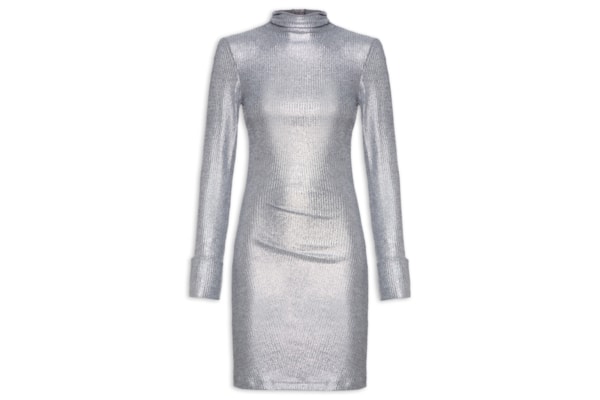 Vestido Metalizado - Prata