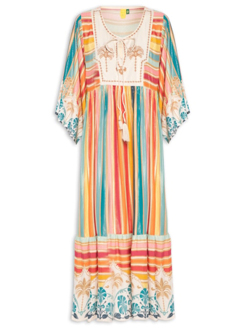 Vestido Midi Abacaxi Deco - Rosa