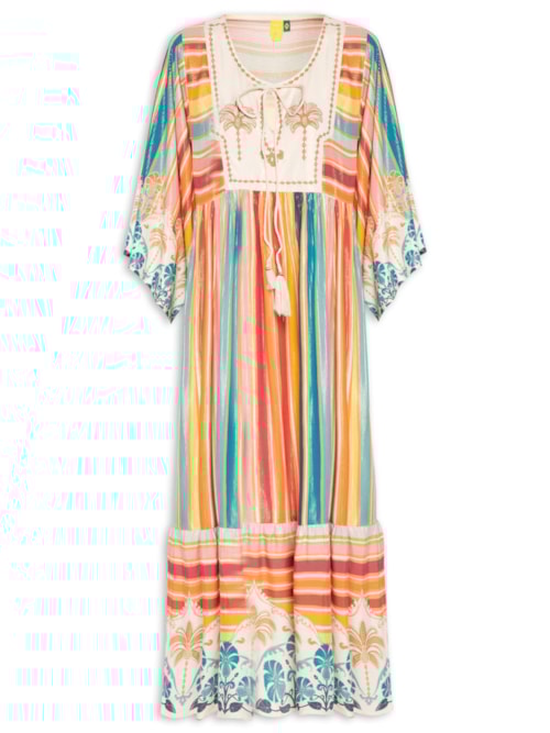 Vestido Midi Abacaxi Deco – Rosa