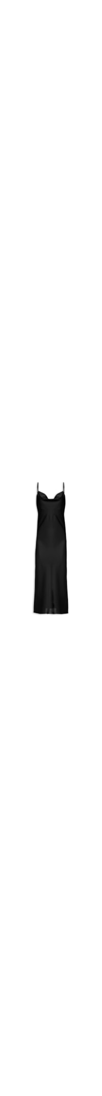 Vestido Midi Acetinado - Preto