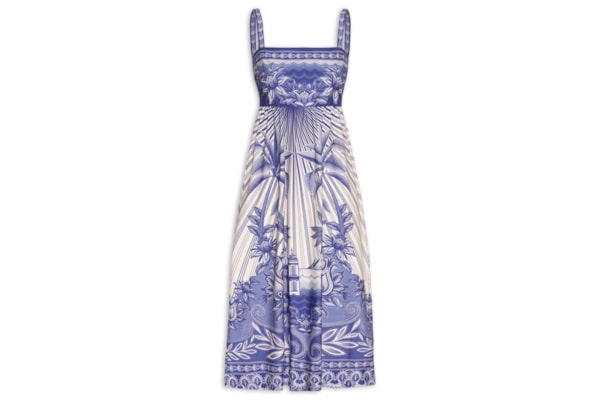 Vestido Midi Afeto Tropical - Azul