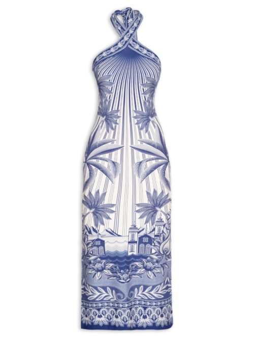 Vestido Midi Afeto Tropical – Branco