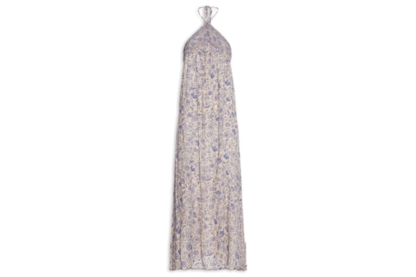 Vestido Midi Alça Estampa Céu - Azul