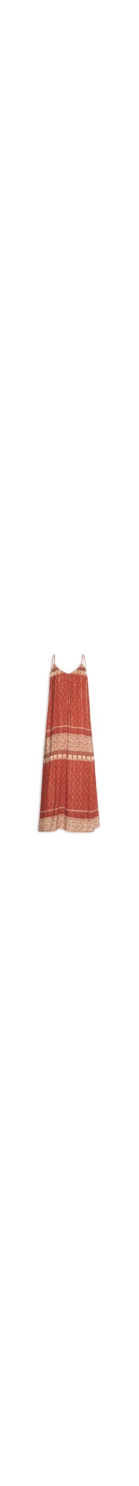 Vestido Midi Alça Estampa Chilli - Vermelho