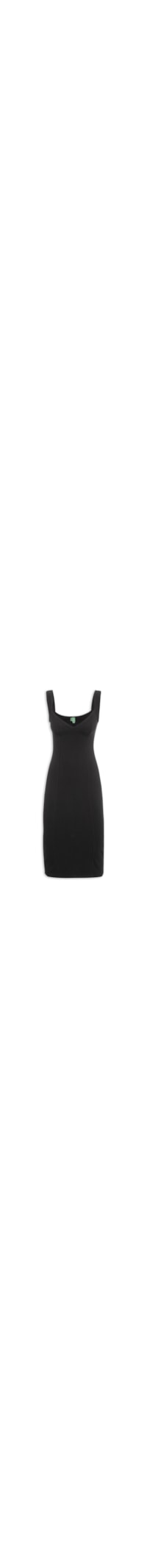 Vestido Midi Alca Larga - Preto