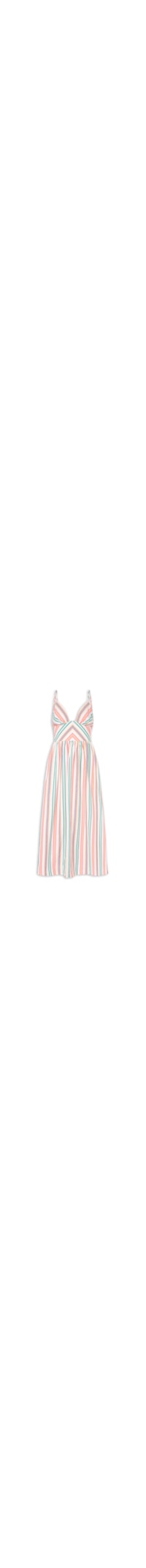 Vestido Midi Alça Listra Tropique - Rosa