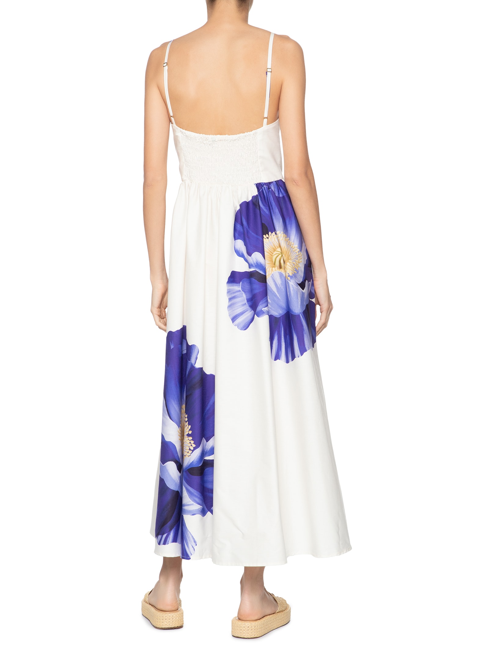 Vestido Midi Alça Lola Branco Farm