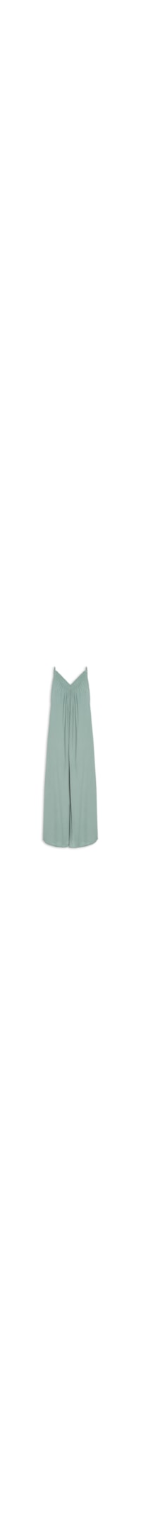 Vestido Midi Alcinha Decote Franzido - Verde