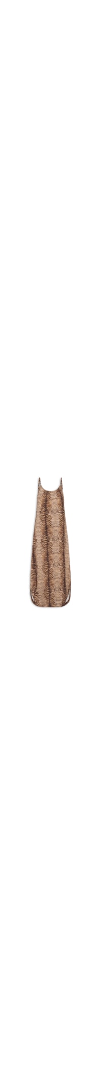 Vestido Midi Alcinha Estampa Felin – Marrom