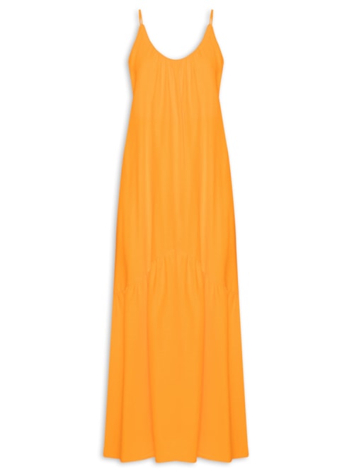 Vestido Midi Alcinhas - Laranja