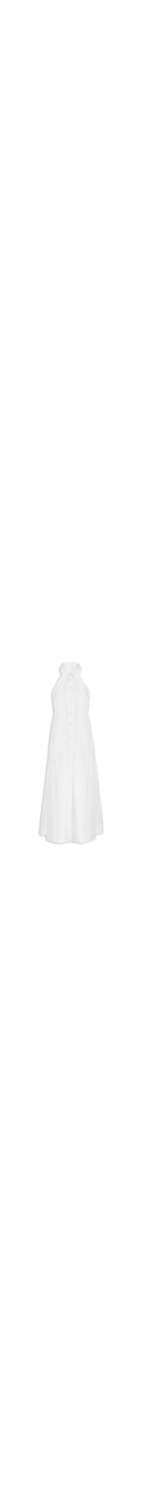 Vestido Midi Algodão Decote Costas - Branco