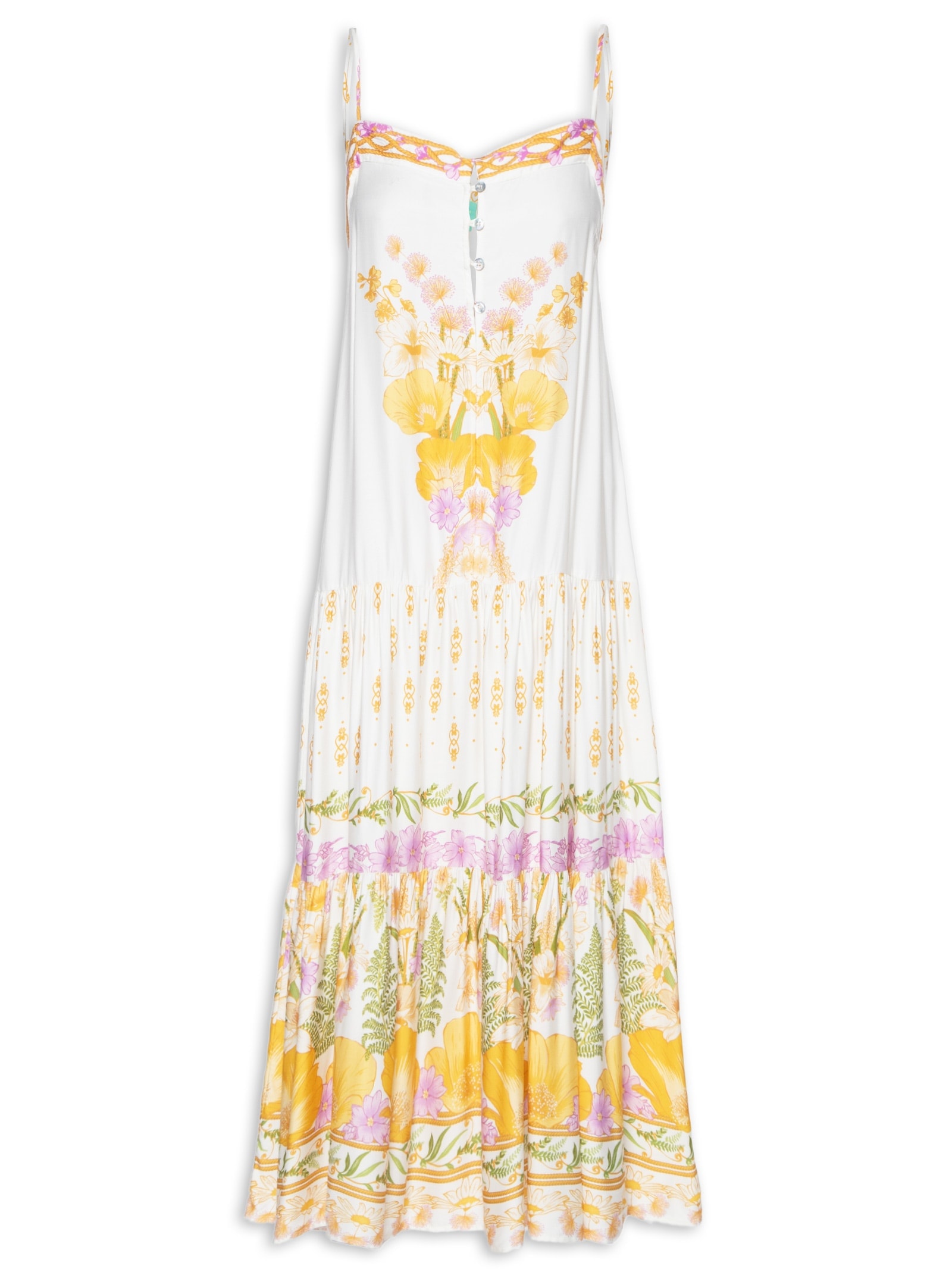 Vestido Midi Alice Off Amarelo  Farm