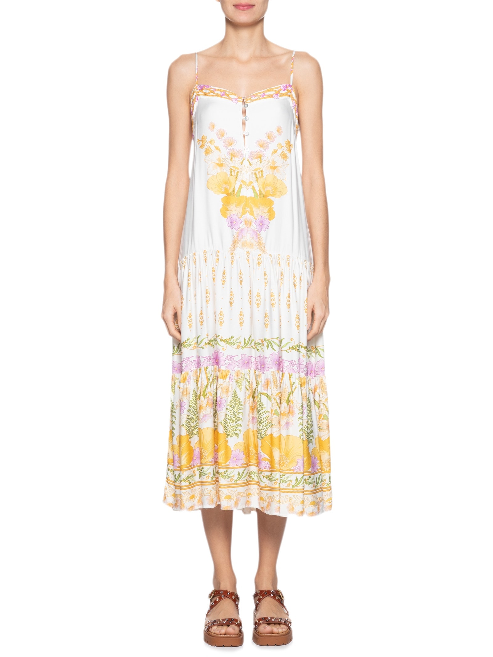 Vestido Midi Alice Off Amarelo  Farm