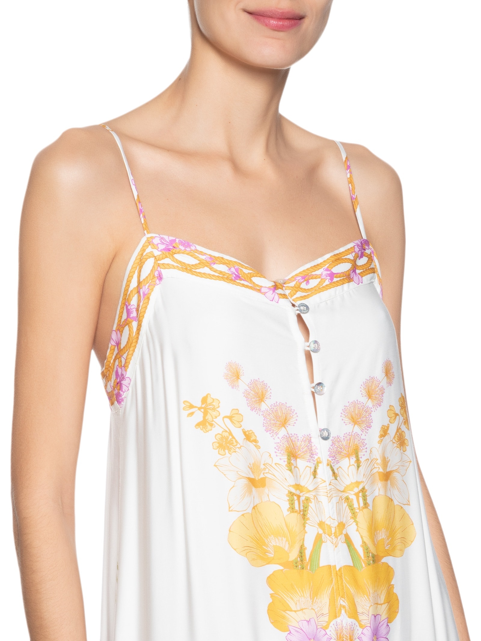 Vestido Midi Alice Off Amarelo  Farm