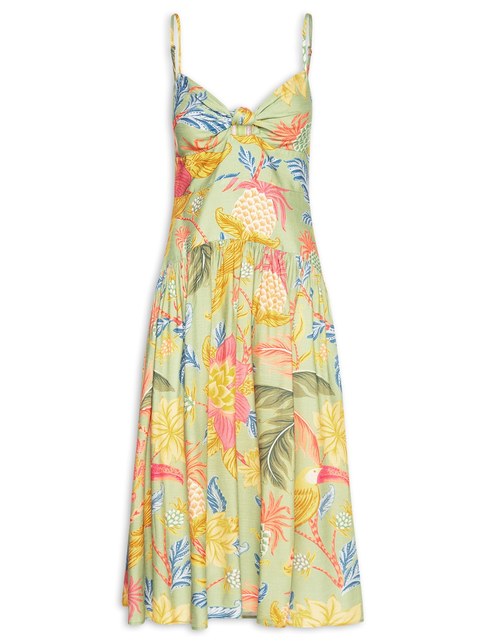 Vestido Midi Amalfi Verde Farm