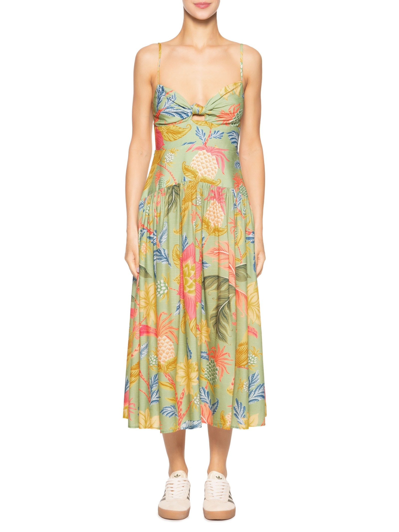 Vestido Midi Amalfi Verde Farm