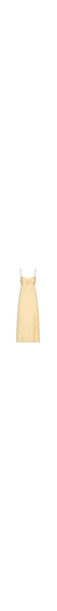 Vestido Midi Amarelo Amarração - Amarelo