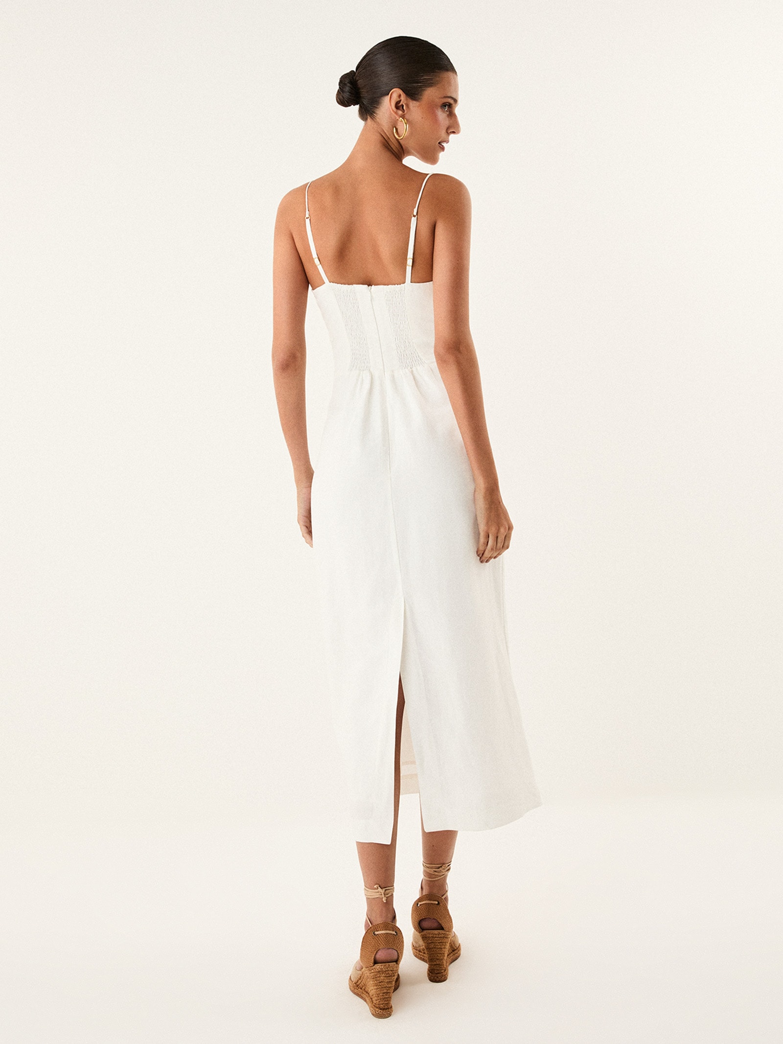 Vestido Midi Antonie Det – Branco Vix