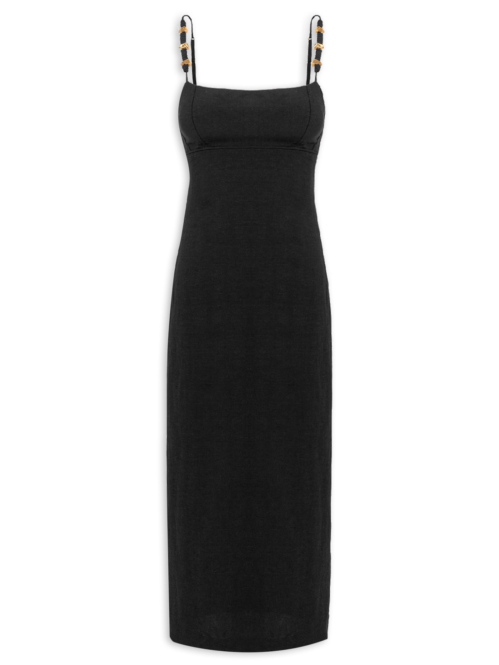Vestido Midi Antonie Det – Preto Vix