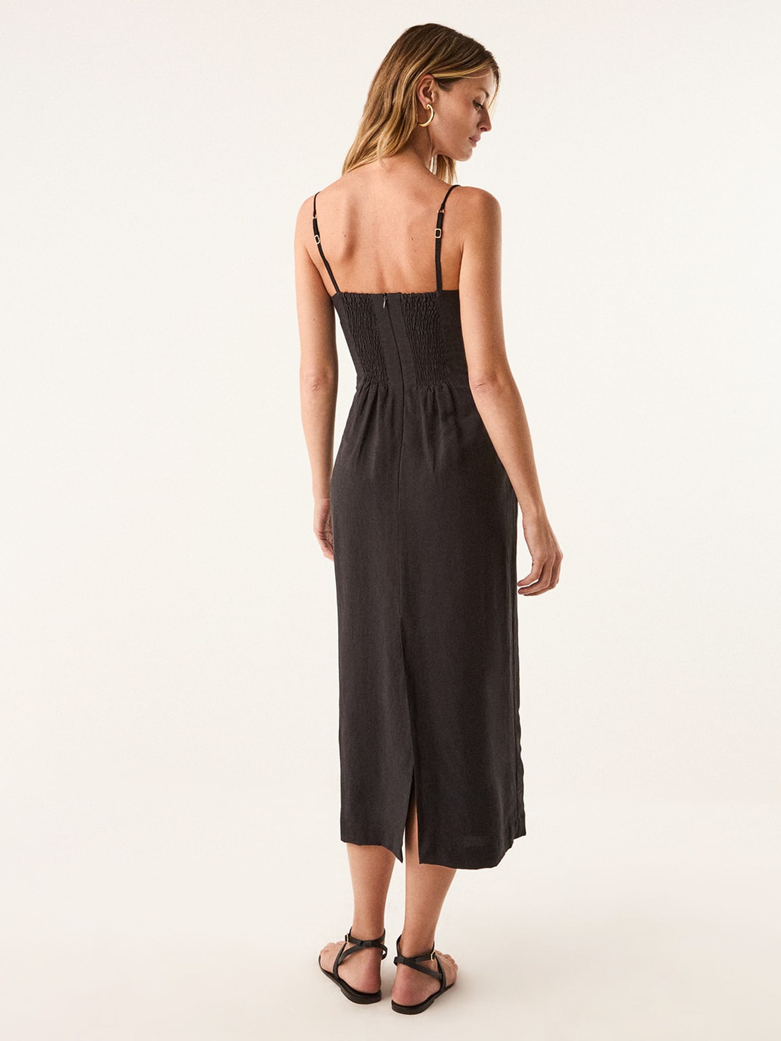 Vestido Midi Antonie Det – Preto Vix