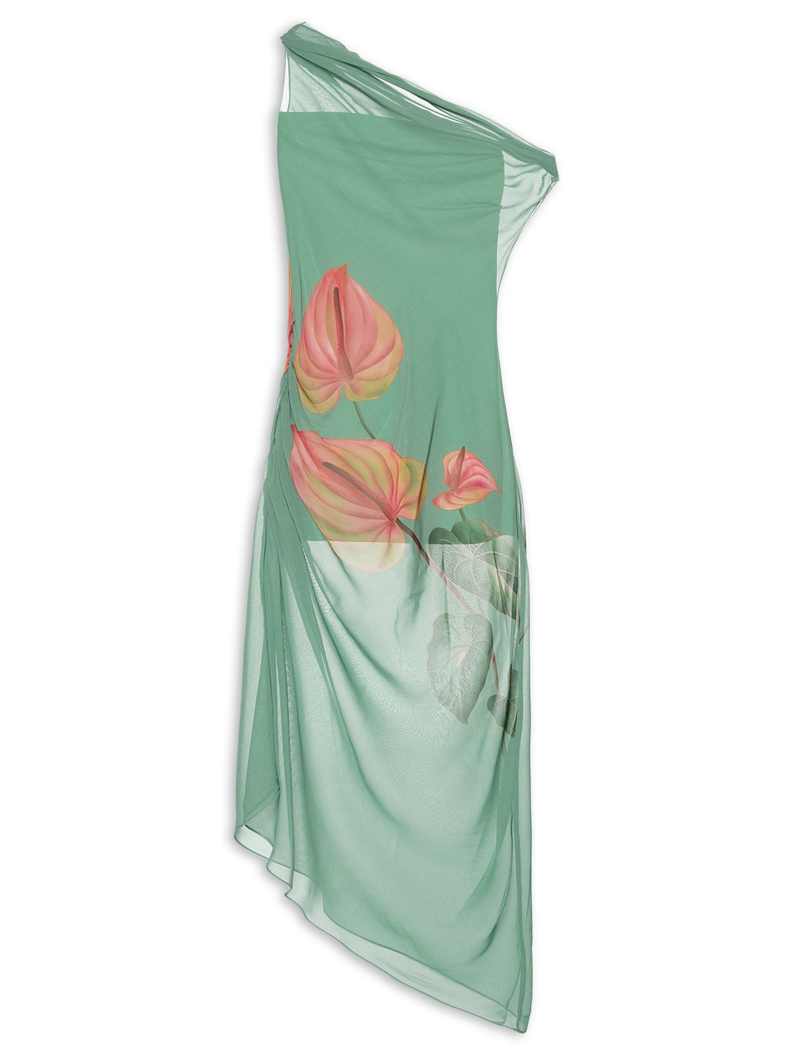 Vestido Midi Antúrio Verde Farm