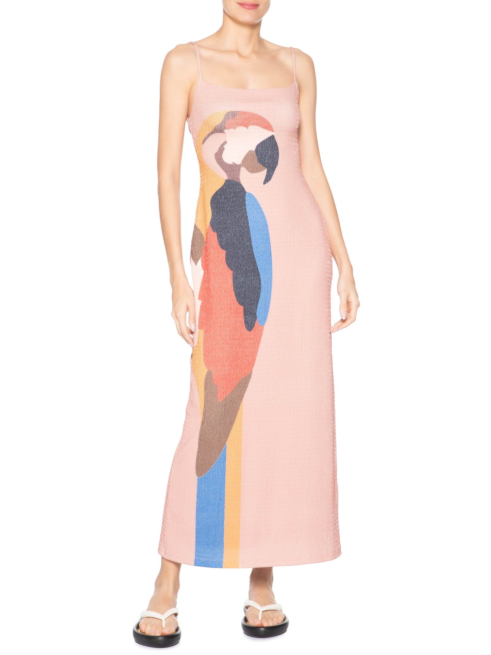 Vestido Midi Araraquara Importado Rosa Farm