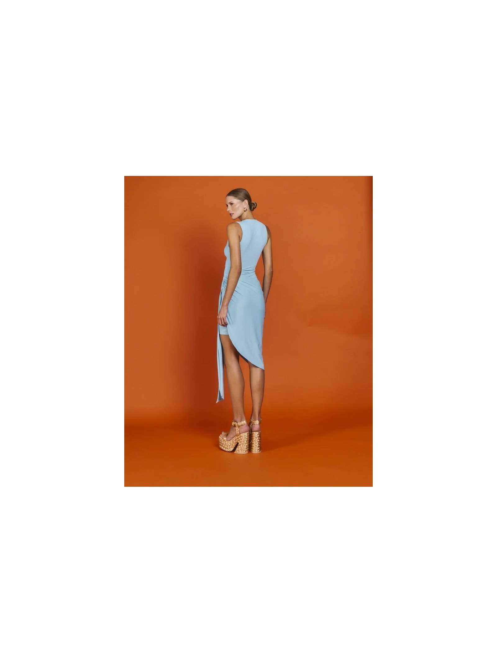 Vestido Midi Argolas Mareh Salácia Azul Céu Shop Ginger